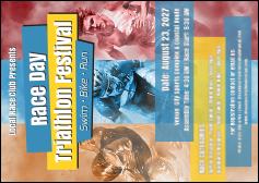 Race Day Triathlon  Club Flyer