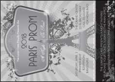 Paris Silver and Black Club Flyer