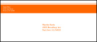 Orange Stripe #10 Envelope