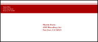 Red Stripe #10 Envelope
