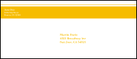 Yellow Stripe #10 Envelope