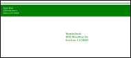 Green Stripe #9 Envelope