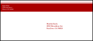 Red Stripe #9 Envelope