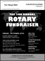 Rotary Club 2 Black and White Flyer