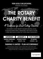 Rotary World Portrait Black and White Flyer