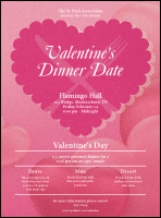 Valentine's Dinner Date  Flyer