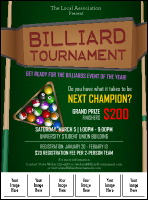 Billiard Tournament Image Flyer