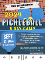 Pickleball Camp Image Flyer
