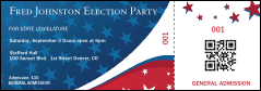 Patriotic Vote QR Event Ticket