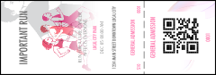 Run for a Cause Pink QR Event Ticket