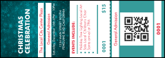 Holiday Snowflake QR Event Ticket
