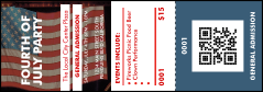 Fourth of July QR Event Ticket