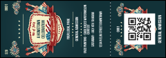 Fourth of July Blue QR Event Ticket
