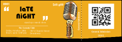Comedy Retro QR Event Ticket
