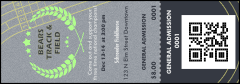Track and Field QR Event Ticket
