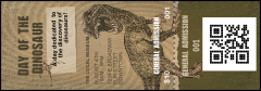 Dinosaur Illustrated QR Event Ticket