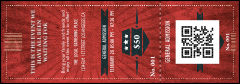 Retro Sunburst QR Event Ticket