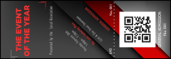 Red and Silver QR Event Ticket