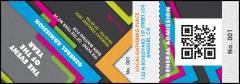 Retro Color QR Event Ticket