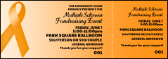 Orange Ribbon Event Ticket