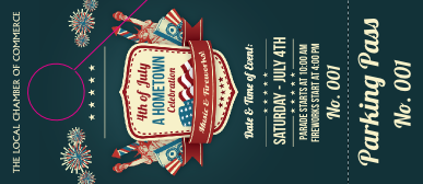 Fourth of July Freedom Blue Hang Tag