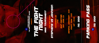 MMA The Fight Night Hang Tag