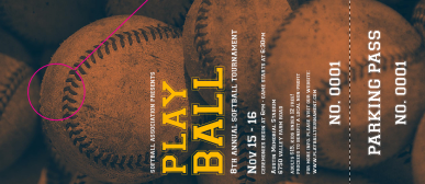 Softball Brown Hang Tag