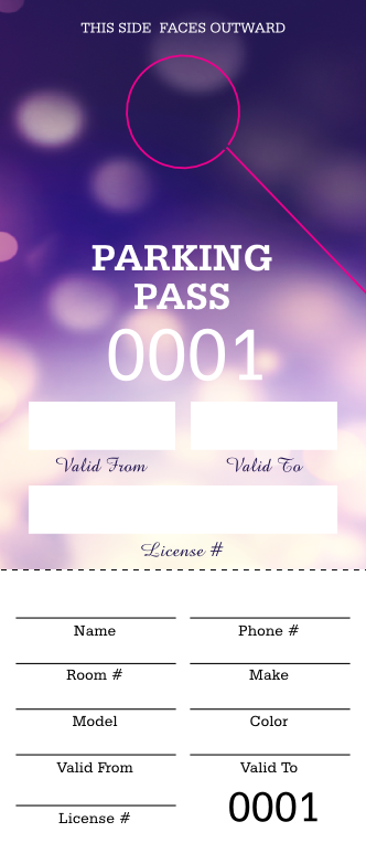 Abstract Lights Parking Permit