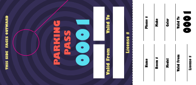 Comedy Spiral Parking Pass (100 pack)