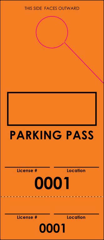 Orange Parking Plus Permit (100 pack)