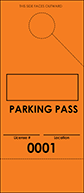 Orange Parking Plus Permit (100 pack)