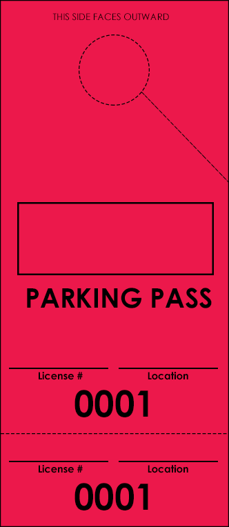 Red Parking Plus Permit (100 pack)
