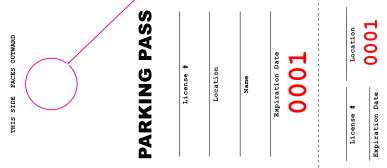 Detailed Parking Pass (100 pack)