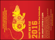 Chinese New Year Rat Invitation