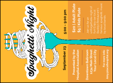 Retro Spaghetti Invitation