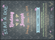 Stag and Doe Pattern Invitation