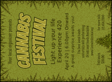 Cannabis Festival Invitation