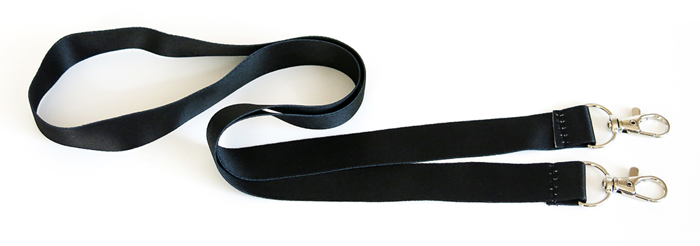 Double Clip Cloth Lanyard Product Front