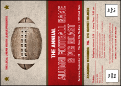 Football Red Postcard Mailer
