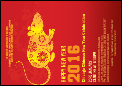 Chinese New Year Rat Postcard