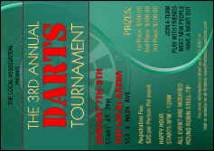 Dart Tournament Postcard