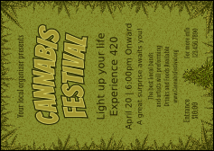 Cannabis Festival Postcard