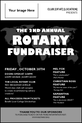 Rotary Club 2 Black and White Poster