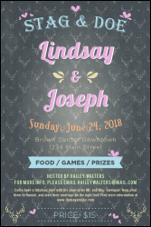 Stag and Doe Pattern Poster