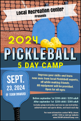 Pickleball Camp Poster