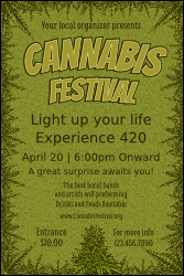 Cannabis Festival Poster