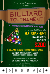 Billiard Tournament Image Poster
