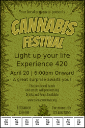 Cannabis Festival Image Poster