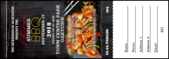 BBQ Retro Chalkboard Raffle Ticket