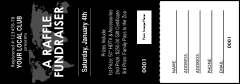 Rotary World Portrait Black and White Raffle Ticket